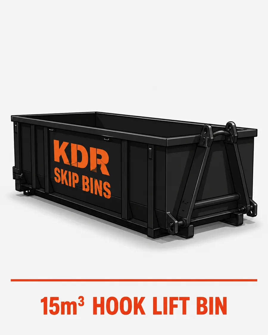 KDR 15 cubic metre skip bin